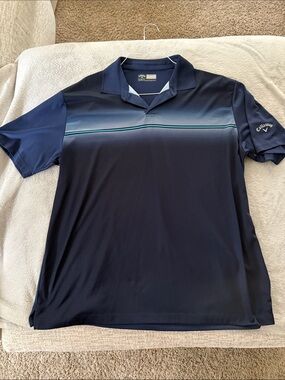 Callaway Men’s Navy Polo with Teal Accent